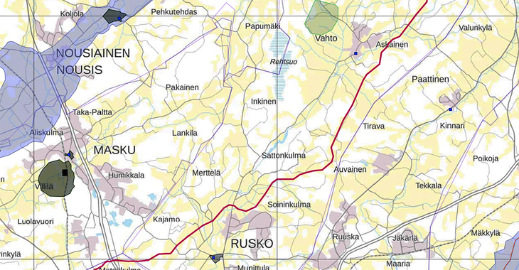 Vedyn siirtoputki kulkisi myös Ruskolla ja Tortinmäessä
