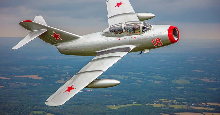Juri Gagarinin MiG-15 hävittäjä Turun lentonäytökseen
