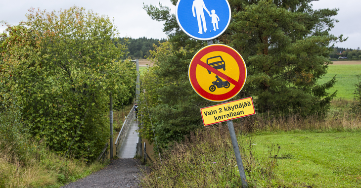 Teilipolun riippusilta onkin turvallinen